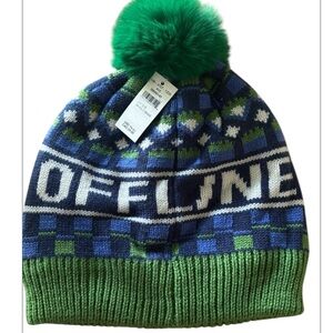 Offline by Aerie Pom Pom Beanie NWT